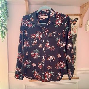 Loft petite Button Down Blouse
